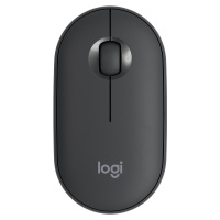 罗技（Logitech）Pebble鹅卵石轻薄型无线蓝牙静音鼠标光电蓝牙台式机笔记本电脑家用商务办公苹果MAC 黑色