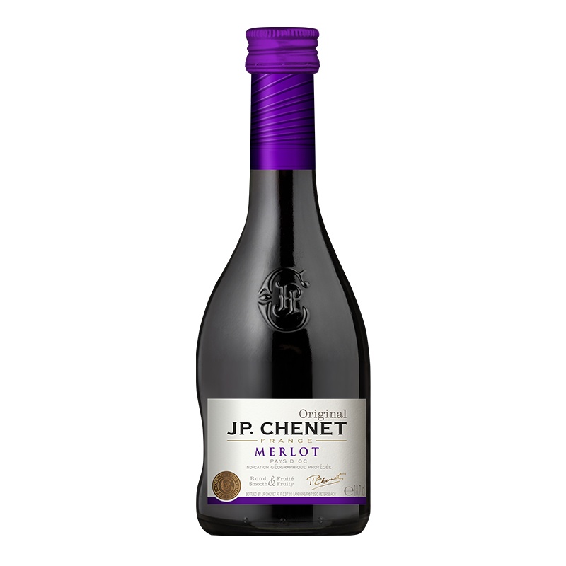 法国原瓶进口 香奈(J.P.CHENET) 经典系列梅鹿辄半干型红葡萄酒187ML单支