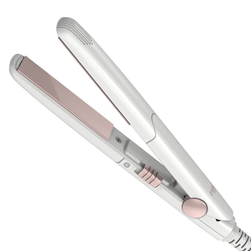 匹奇(Pritech) ZF0 男士学生中分蓬松夹板卷发烫发棒迷小型纹理电拉直发器男短发专用 白色