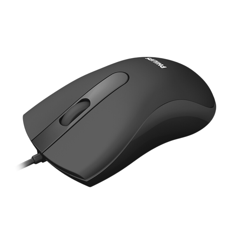 飞利浦（PHILIPS）SPK7101 鼠标 有线鼠标 办公鼠标 人体工学 黑色 自营 1000dpi