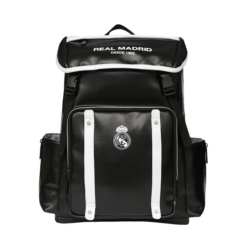 皇家马德里Realmadrid官方正品时尚男女士多功能大容量手提运动户外骑行健身训练商旅行电脑双肩挎书包背包黑色