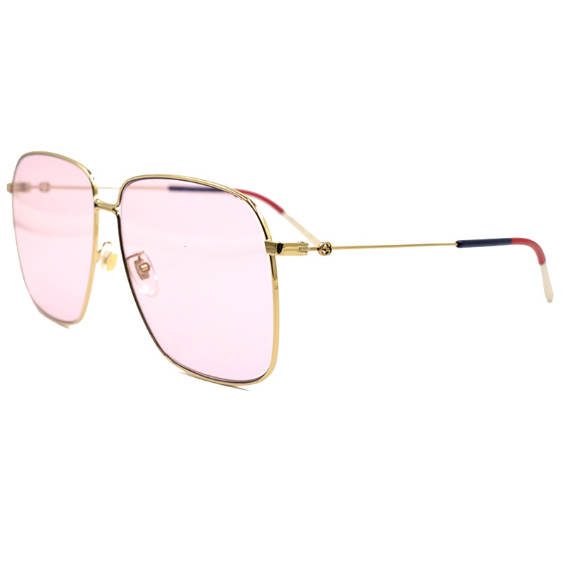 GUCCI/古驰 倪妮吴谨言同款系列经典双G标摩登复古款假日旅行版女士浅色镜片太阳镜GG0394S意大利进口