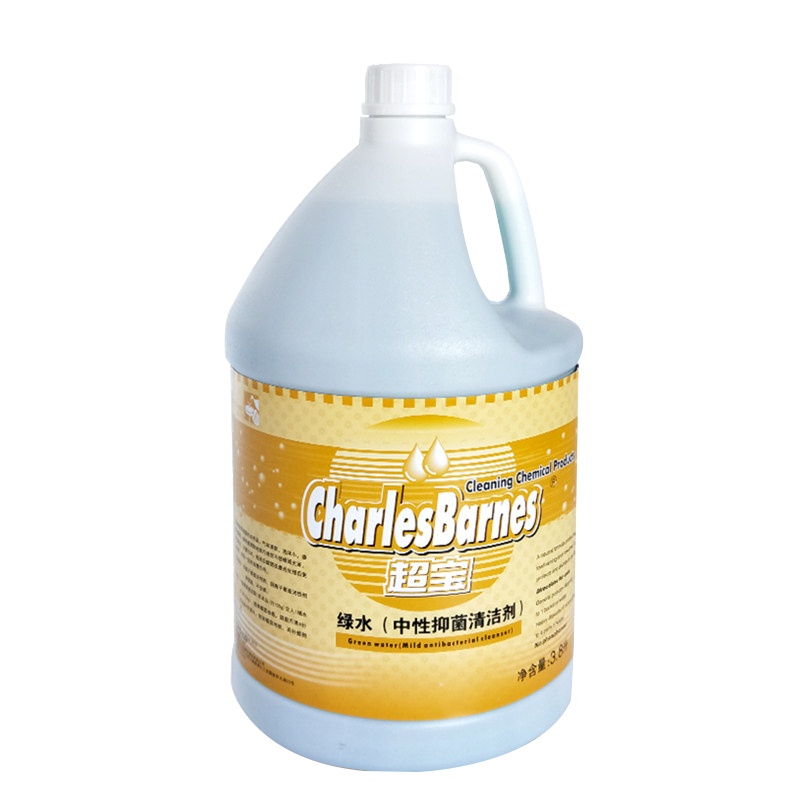 绿水中性清洁剂多功能家用酒店物业大堂餐厅地板清洗剂除污洗液3.8L 中性
