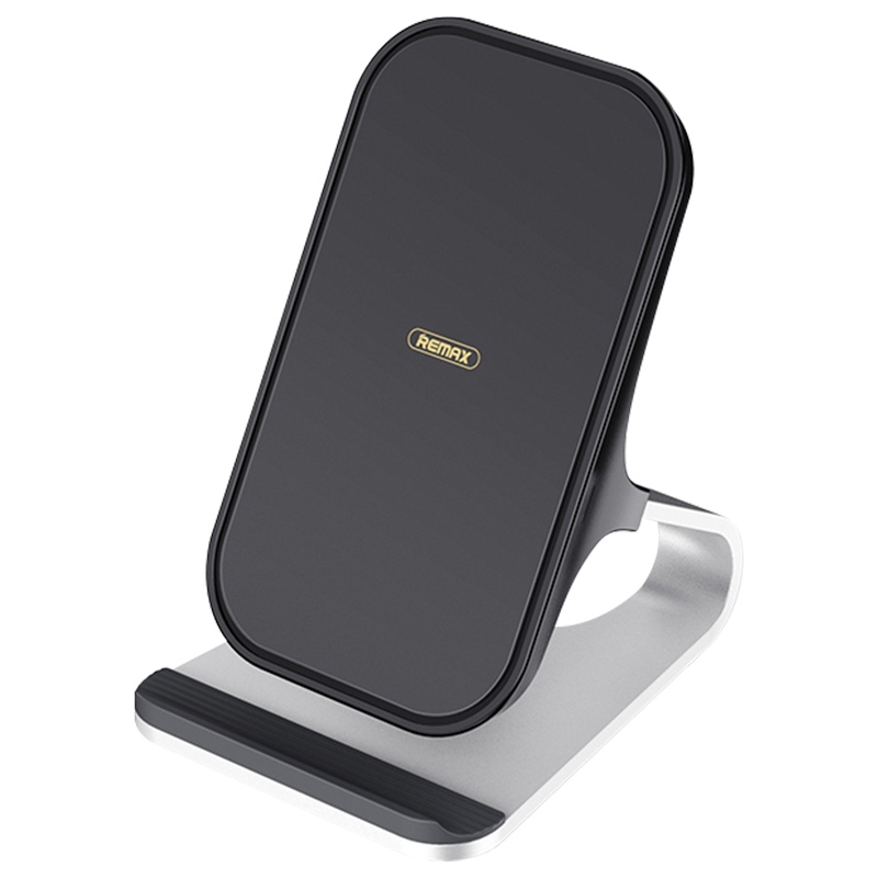 REMAX 铝合金桌面支架 手机无线充电器 RP-W12 黑iphoneX苹果X 小米9安卓通用三星s8华为p30pro