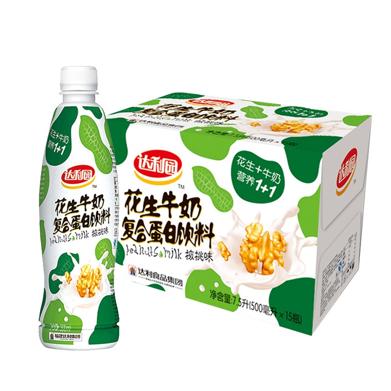 达利园 花生牛奶 复合蛋白饮料 核桃味500ml*15 箱装
