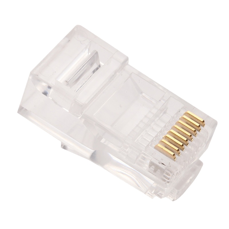 晶华 六类水晶头 家用办公千兆网络网线缆对接水晶头连接电脑 100个/盒 (单位:件)