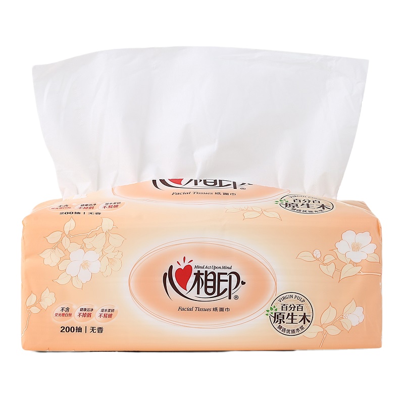 心相印抽纸2层200抽 DT200 3包/提*16(一箱)