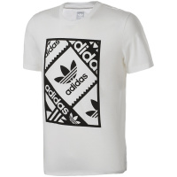 【自营】adidas阿迪达斯三叶草男子短袖T恤休闲运动服CW2360 L CW2360白色