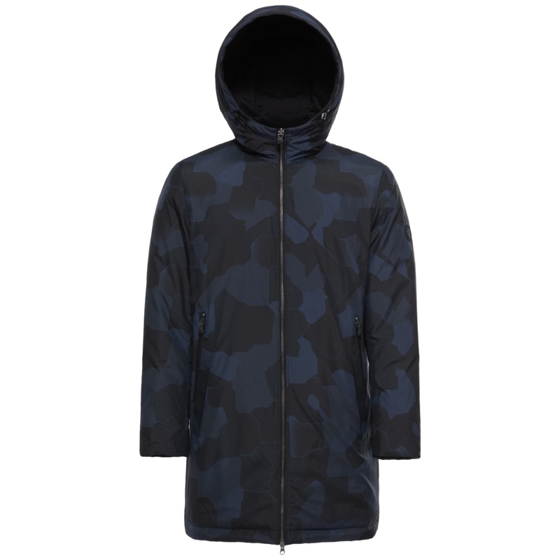 波司登连帽保暖男羽绒服中长款防寒双面穿