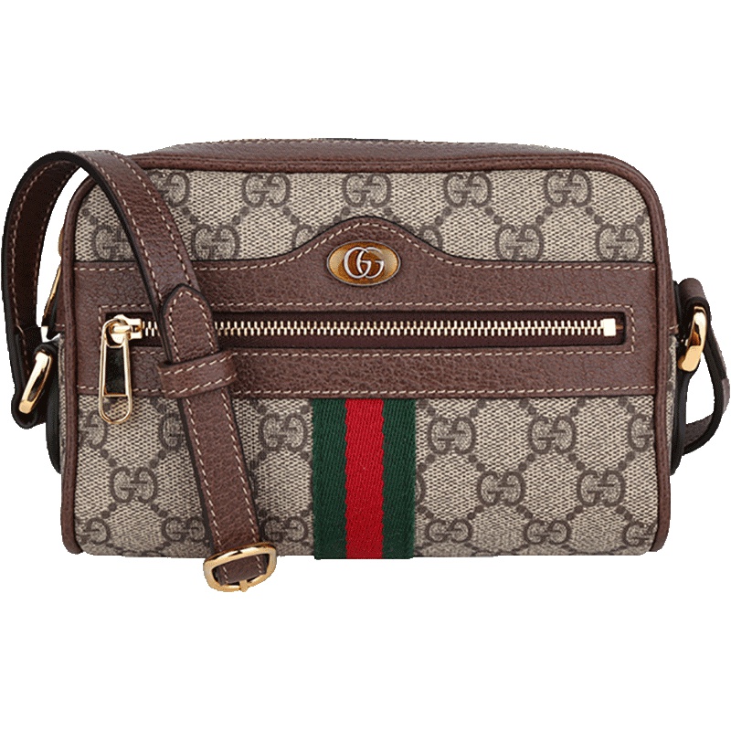 GUCCI 古驰 女士织物配皮单肩斜挎包 517350 96IWS