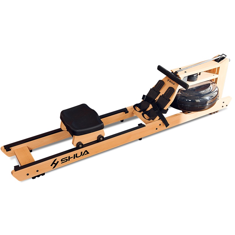 【官方新品】 舒华(SHUA)智能静音磁控划船机 高颜值家用健身器材实木（榉木）划船器赠电动抽水器 SH-R598 划船