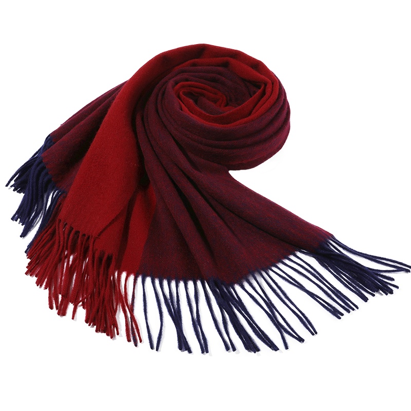 上海故事秋冬季羊毛围巾女韩版百搭加厚保暖英伦经典外搭格子披肩