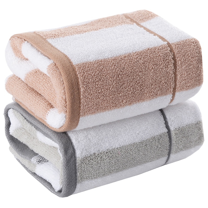 亚光(LOFTEX)毛巾家纺纯棉吸水加厚柔软家庭擦脸自由空间面巾2条装 95g/条 混色 34*76cm 648802