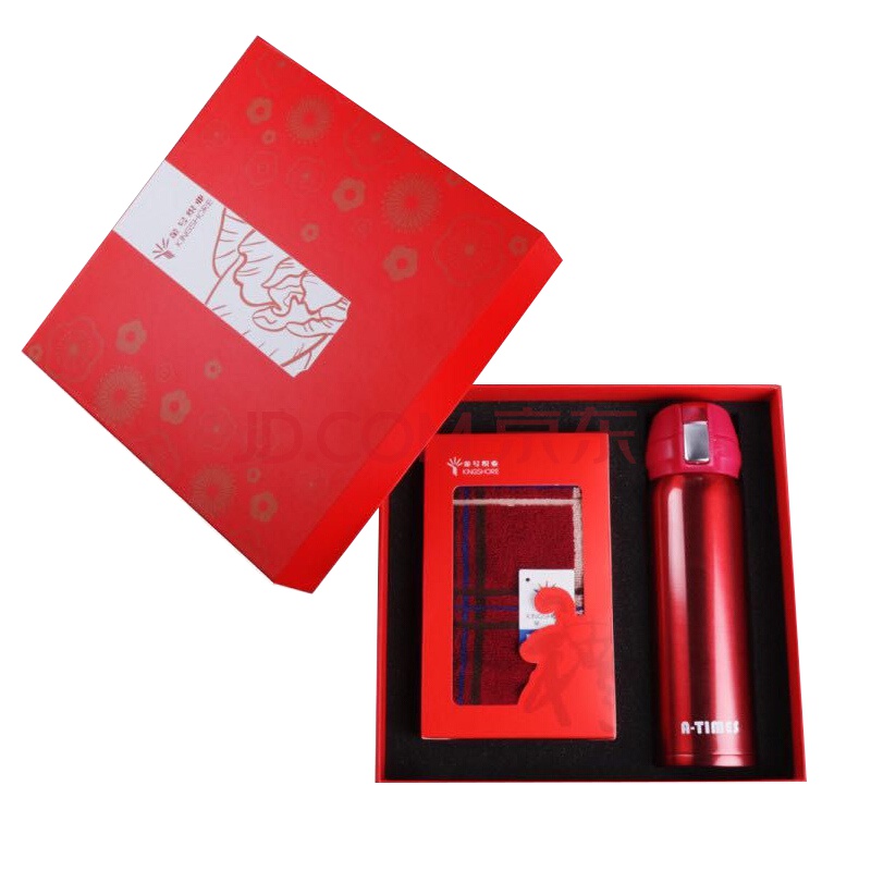 毛巾保温杯组合套装HY1014LH B2B商品 100套起订