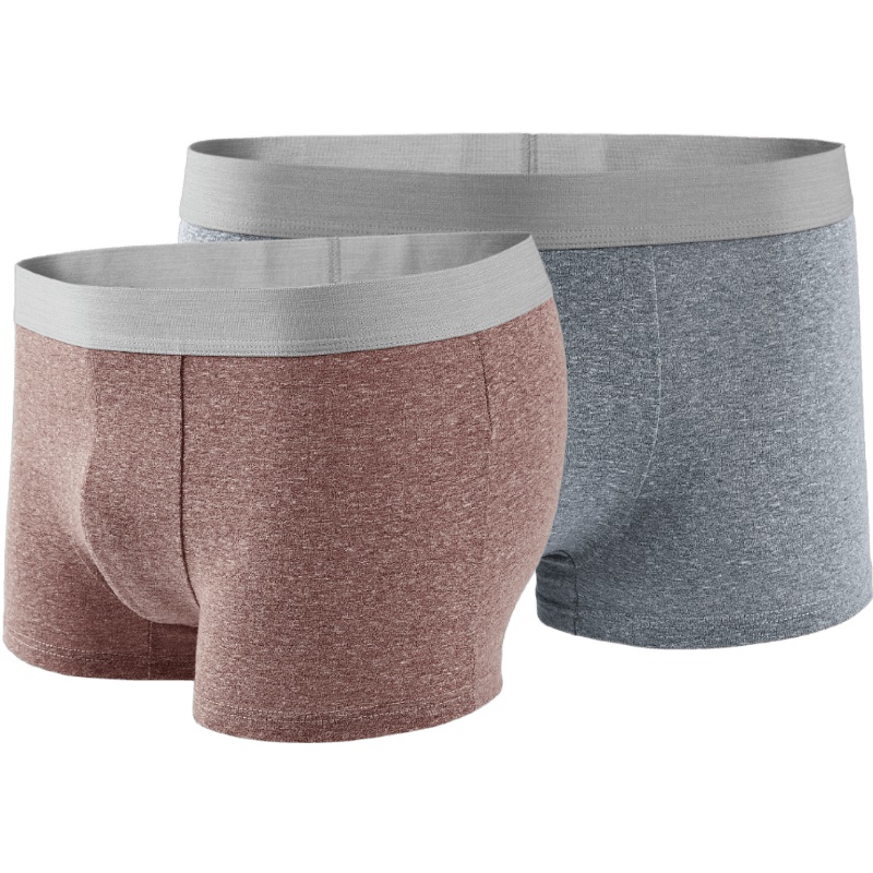 HLA海澜之家简约舒适针织平角内裤亲肤两条装内裤HUKAJ3R045A