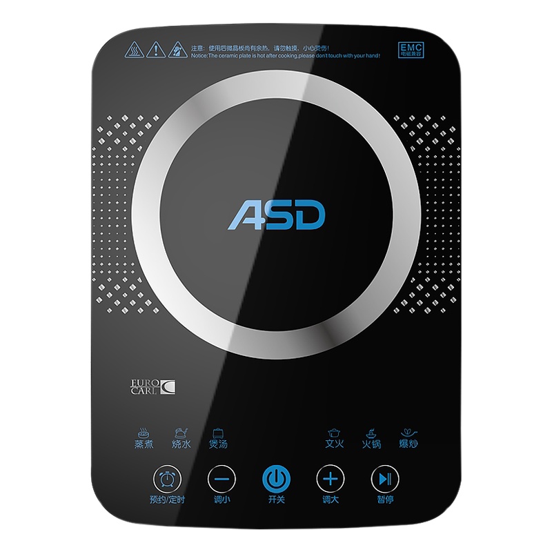 爱仕达（ASD）电磁炉 火锅大功率2100W智能触控电磁炉 微晶面板AI-F21C105
