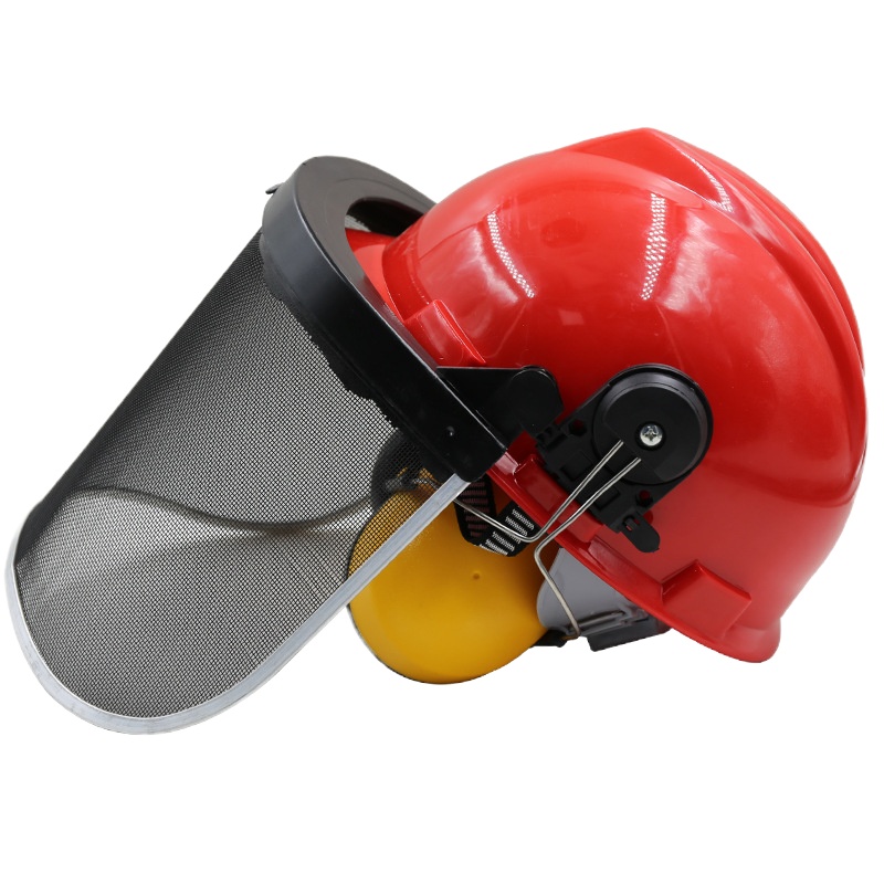 钢丝网面罩头盔防护罩防杂草木屑防冲击面罩割草机打草护具降噪bd