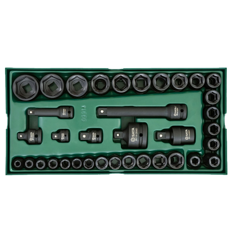 世达09914 工具托组套36件3/8"X1/2"系列风动套筒