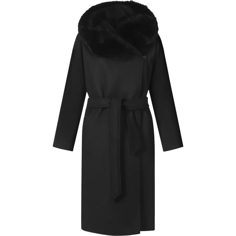 MAX MARA STUDIO 麦丝玛拉 女士羊毛连帽大衣外套MANGO