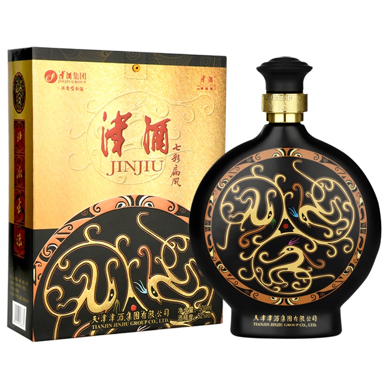 津酒七彩扁凤52°绵雅浓香型白酒500ml