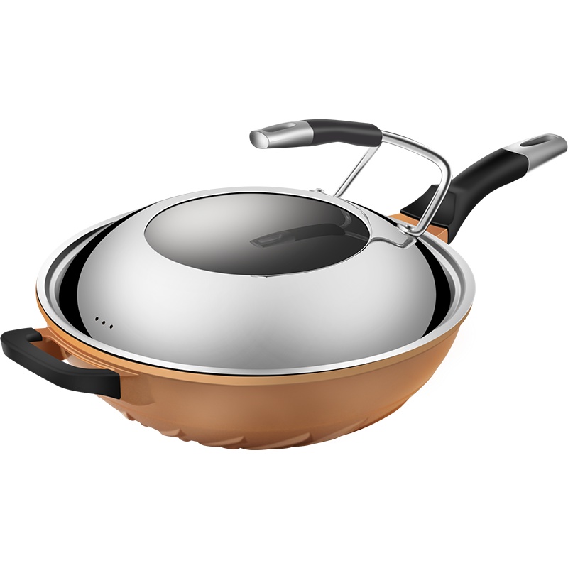 炊大皇(COOKER KING) 炒锅 WG15129 旋风金刚不粘锅 高聚热导磁 节能少油炒锅