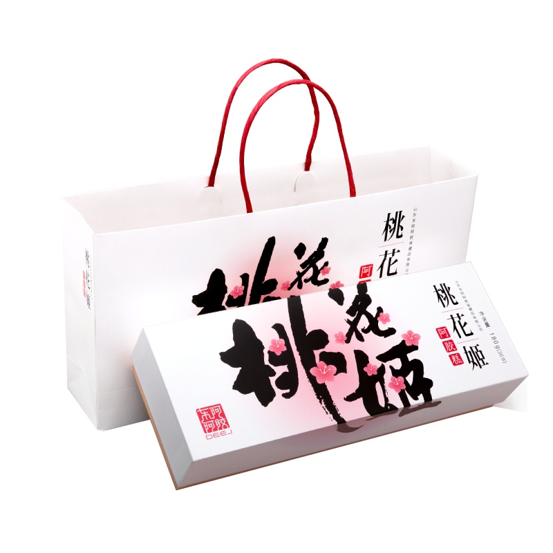 东阿阿胶 桃花姬阿胶糕180g/盒 阿胶膏 即食固元膏 DEEJ 官方旗舰店