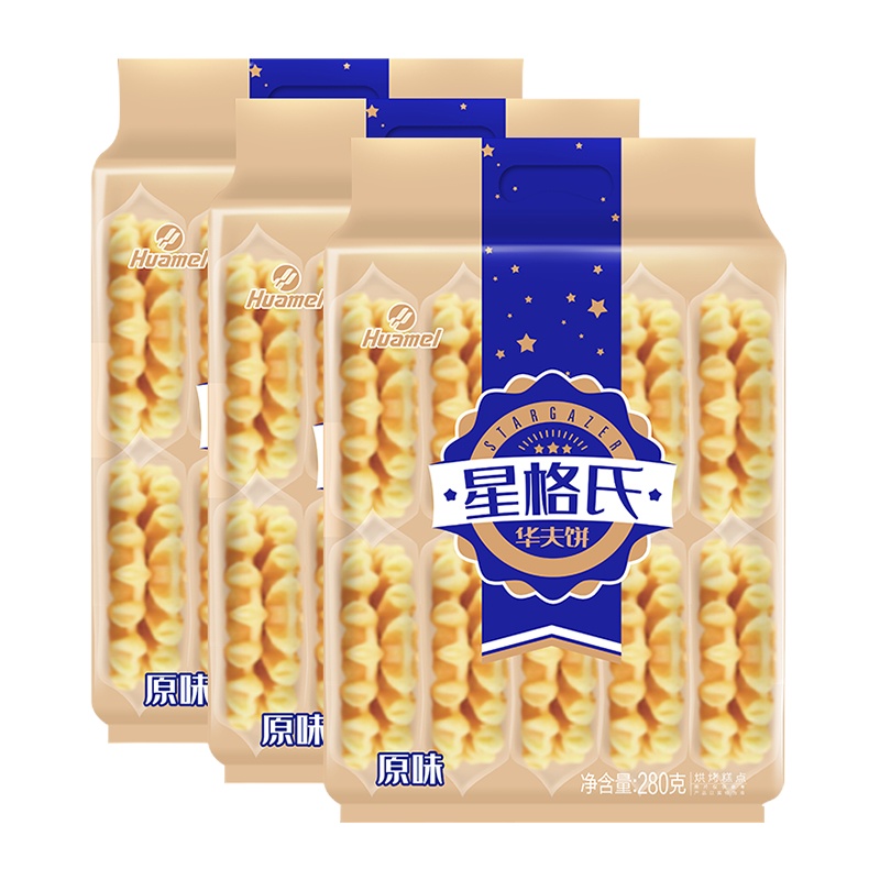 华美星格氏华夫饼原味280g*3袋