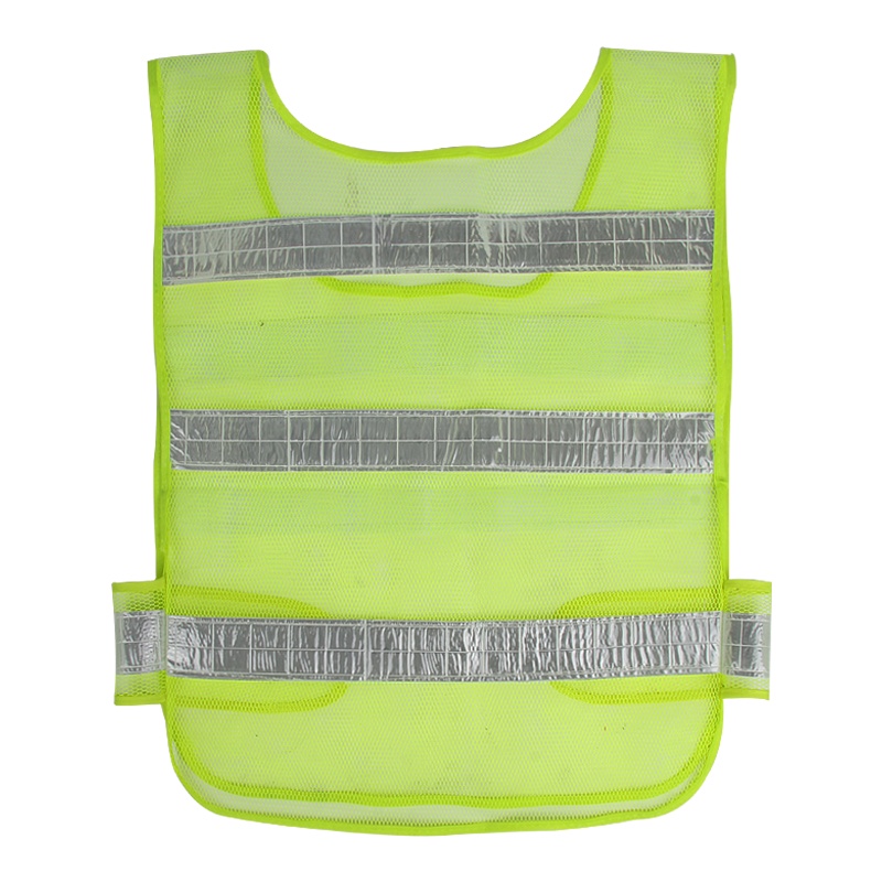 趣行 反光衣 反光背心 荧光黄绿 银条高亮汽车交通安全警示马甲 环卫施工执勤骑行安全服