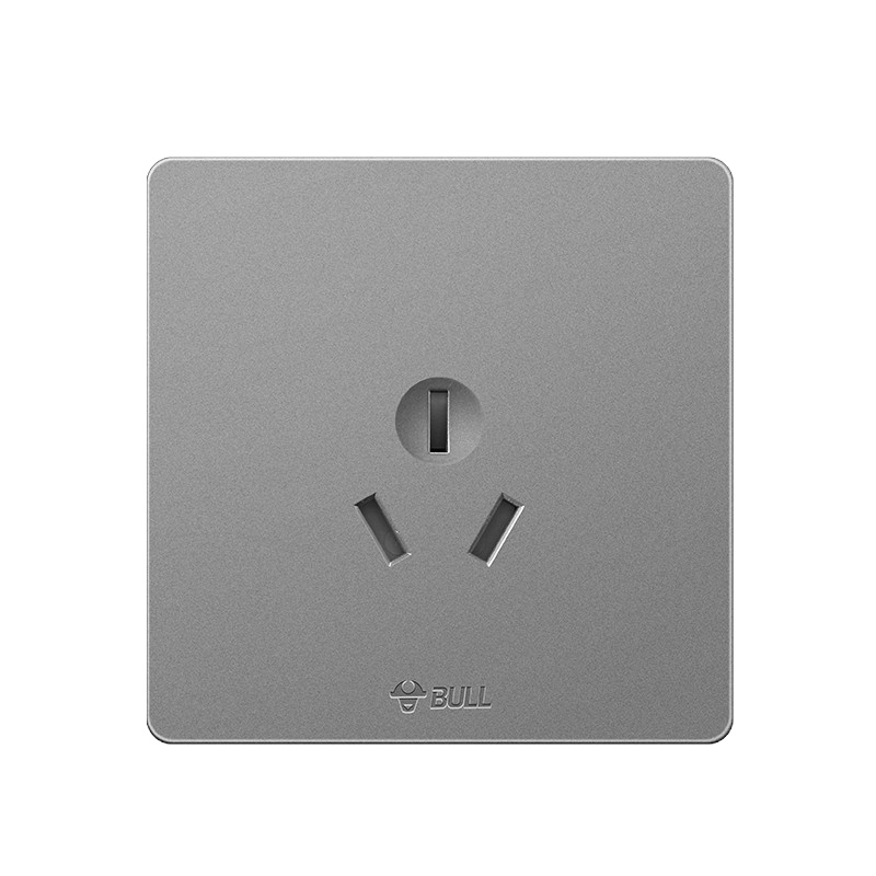 公牛开关插座面板灰色北欧G12 16A空调插座/个