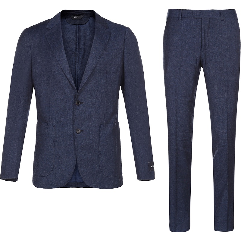 杰尼亚 Z ZEGNA 男士羊毛商务正装西服套装224702 2XPYGX