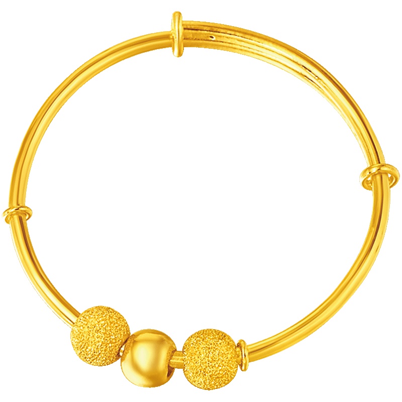 周大福儿童首饰足金黄金手镯计价（工费108元）F147861