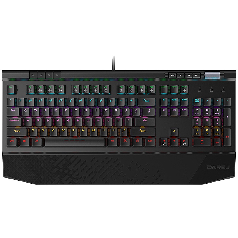 达尔优EK812升级版有线游戏电竞机械键盘笔记本台式电脑LOL吃鸡绝地求生游戏办公家用网吧升级版104键黑色青轴