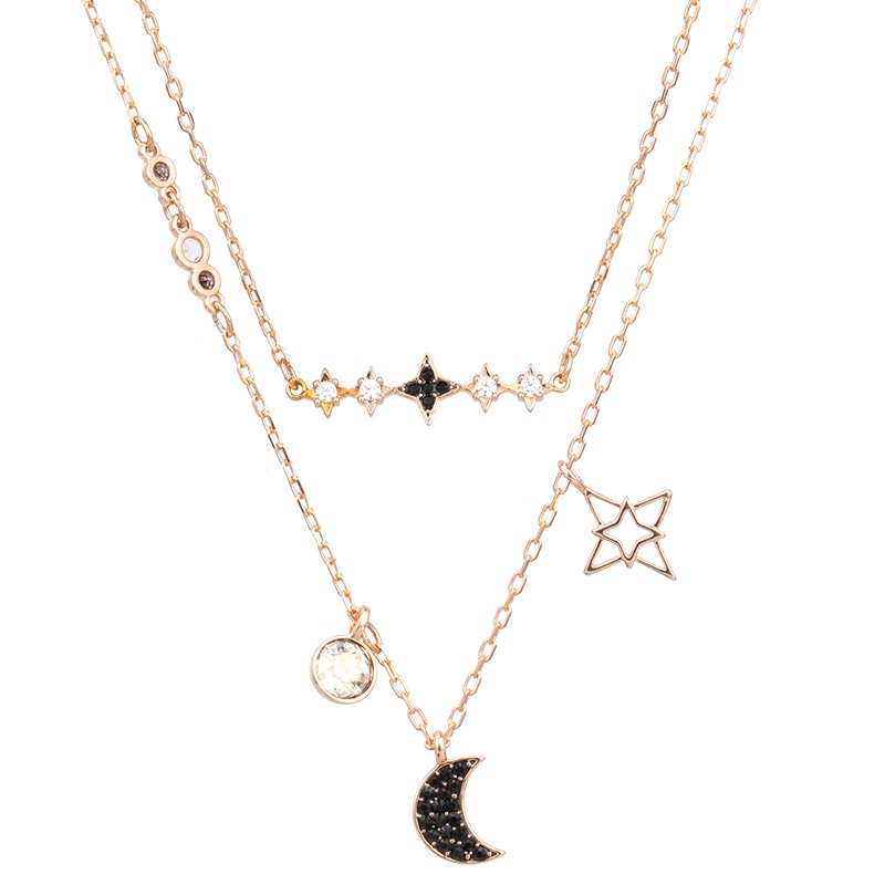 Swarovski 施华洛世奇 镀玫瑰金色Glowing Moon时尚可变造型女士套装吊坠 5273290