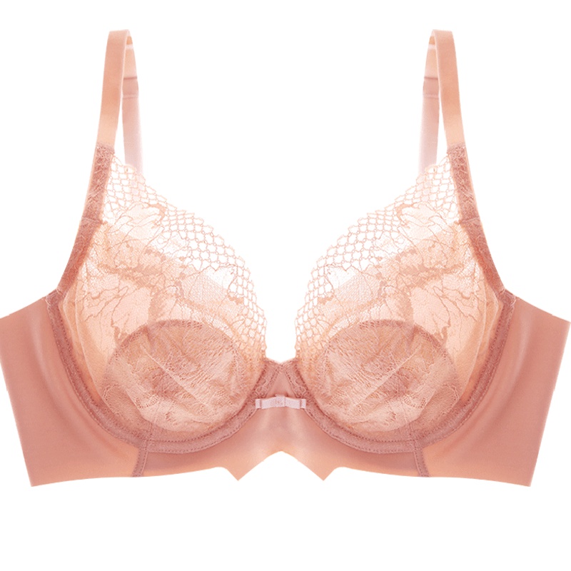 依曼丽薄款大码内衣女 记忆钢圈性感无痕大胸显小聚拢文胸收副乳