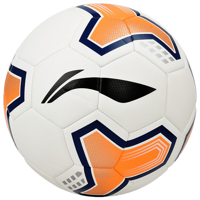 李宁 LI-NING 比赛5号足球耐磨PU材质机缝足球儿童青少年训练zuqiu LFQK613-5