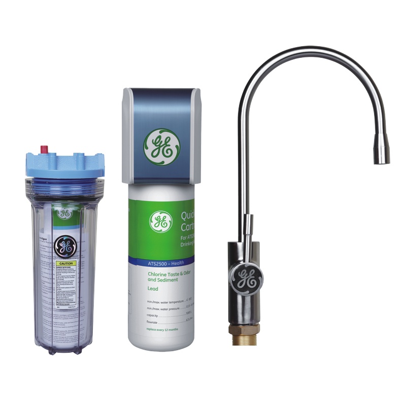 【5000L大通量】美国通用（GE）净水器ATS5000 家用厨下式直饮净水机 除铅抗菌 保留矿物质适合长期饮用
