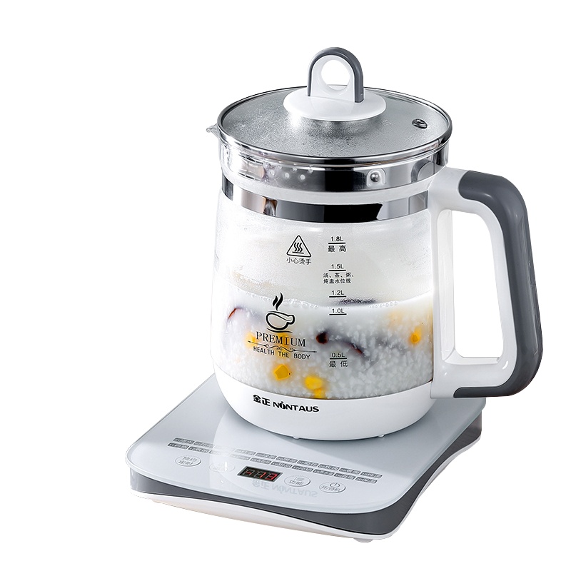 金正(NiNTAUS)养生壶 1.8L 12h保温 加厚高硼硅玻璃煎药壶 触控式电热水壶 煮茶壶 花茶壶B1