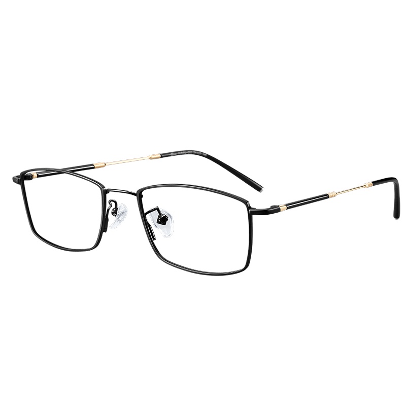 普莱斯(pulais)眼镜框男超轻合金全框简约商务眼睛框镜架黑金可配有度数配近视镜潮 5170 配单镜框 无度数