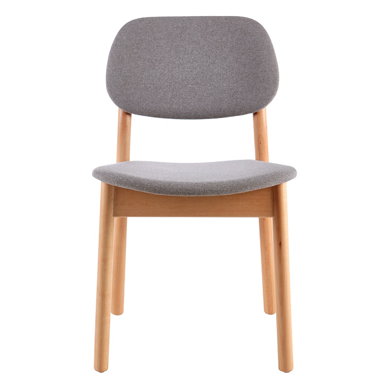 苏宁极物 简约现代糖果木质餐椅(青瓦灰 2把装)