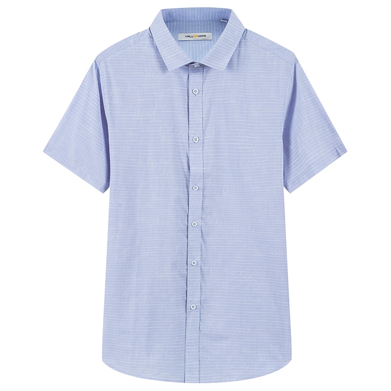 雅鹿男装短袖衬衫男夏季商务休闲男士衬衫百搭正装男士短袖衬衣DD2CC012F