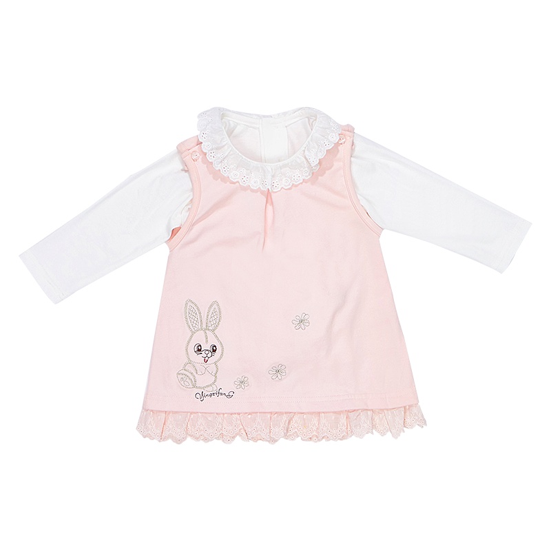 婴姿坊女童连衣裙公主裙套装两件套t恤T恤