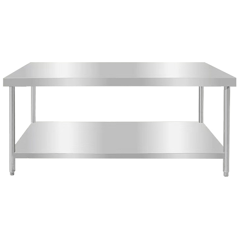 埃利斯(AILISI)1.2米工作台 商用餐饮厨房保鲜柜 不锈钢 酒店餐厅后厨切菜面点台打荷打包台收纳桌置物架储物