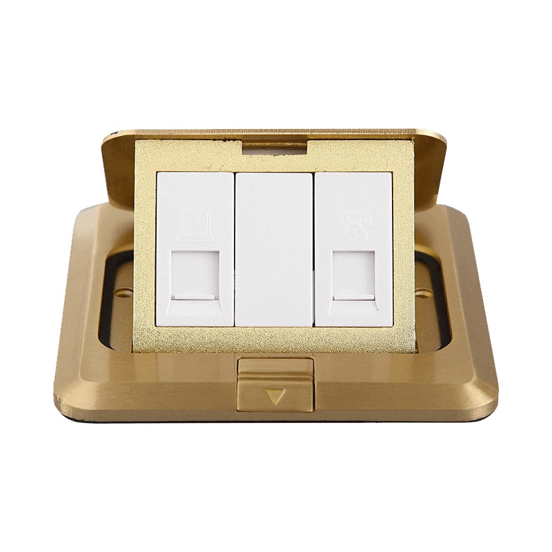 西门子(SIEMENS)地插电话电脑地插 金属铜色5TG02827NC1