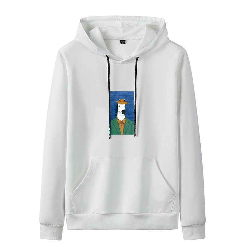 俞兆林(YUZHAOLIN)春秋款学生情侣连帽卫衣男日系港风ins宽松套头衫潮流印花长袖