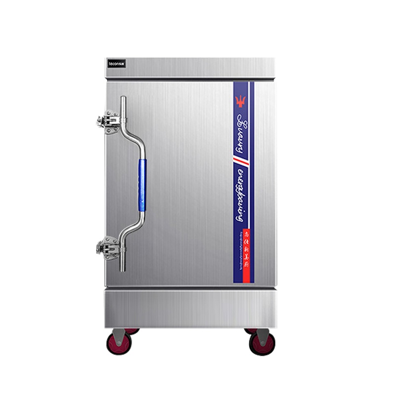 乐创lecon 蒸饭柜商用电蒸箱自动食堂包子炖汤大型米饭蒸饭车 12盘标准用电款