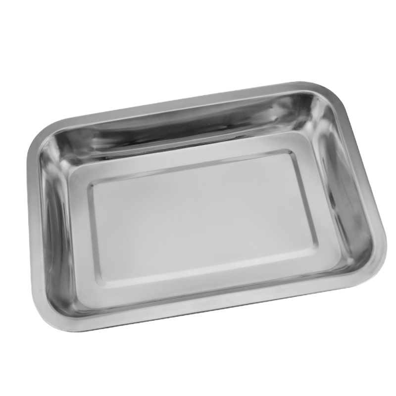 小海牛 无磁精品方盘 蒸饭盘 浅盘 茶盘 托盘 55*40*4.8(无磁深盘)方盆