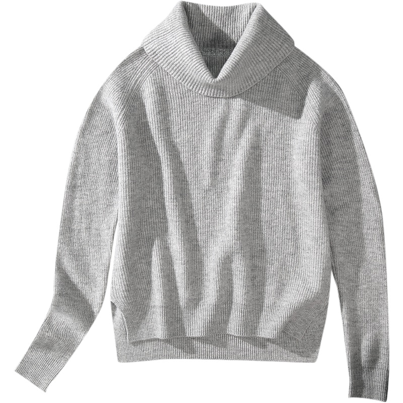 伊芙丽针织衫女2019秋季新款羊毛衫长袖打底衫薄款上衣套头毛衣女