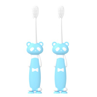 小浣熊(Coati)儿童牙刷软毛 2-5岁宝宝小孩小头口腔清洁 训练护龈护齿 2支装 宝宝牙刷