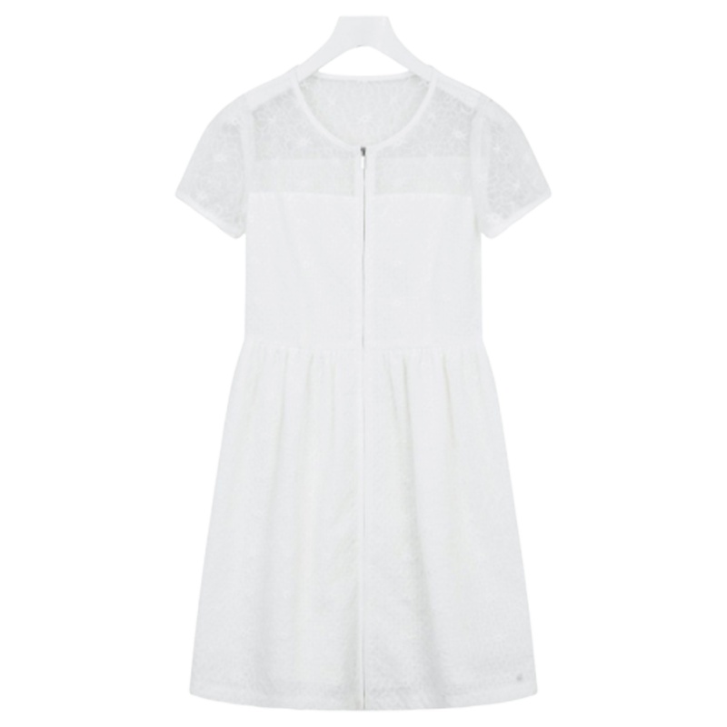 【专柜同款】拉夏贝尔冷淡风连衣裙女夏新款蕾丝网纱收腰学院ins超火裙子20012011