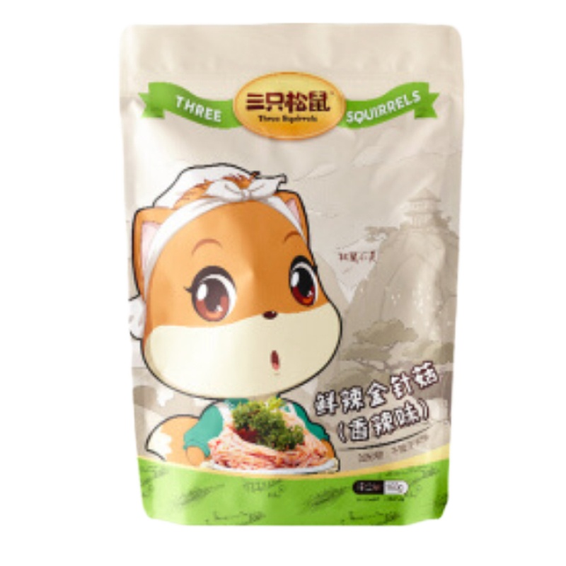 三只松鼠鲜辣金针菇香辣味5袋装 160g*5袋 麻辣零食特产小吃下饭菜